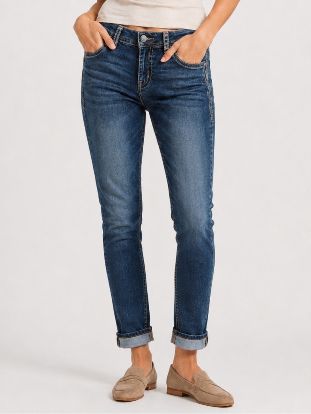 Silver Jeans Aiko Mid Skinny Stretch Dark Indigo Denim